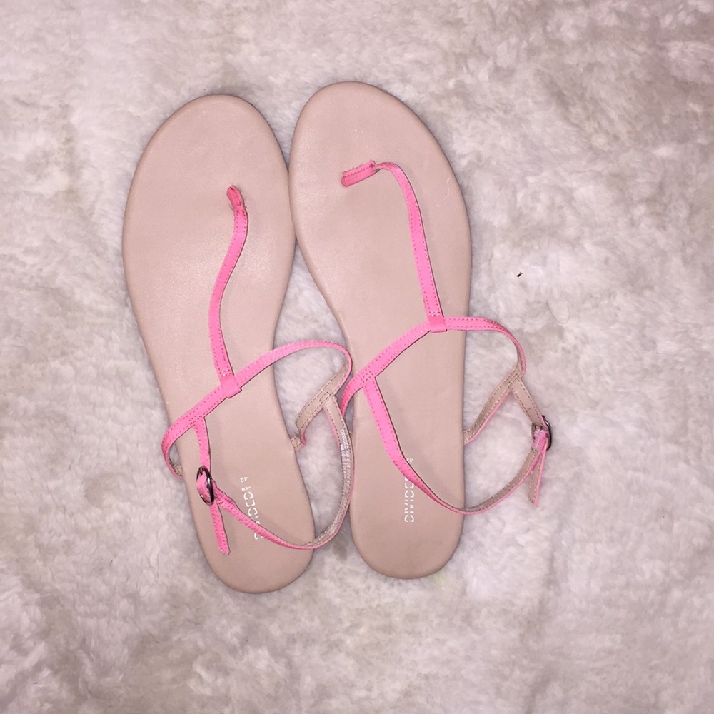 Pink sandals worn once.